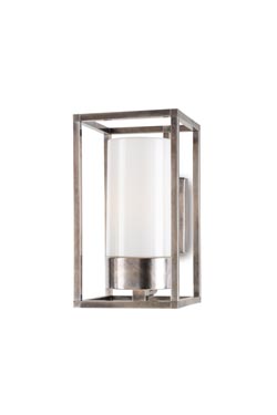 Cubic applique lanterne d'extérieur en nickel vieilli