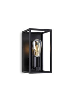 Cubic3 applique industrielle rectangle noire - Applique by Moretti Luce