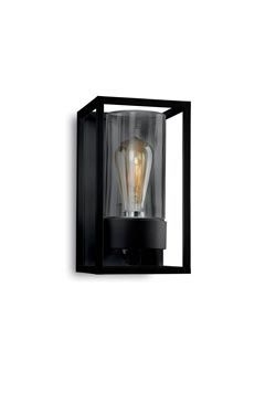 Cubic3 applique lanterne d'extérieur en verre opale 