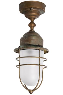 Storm brass outdoor ceiling light - Exterior ceiling lights by Moretti Luce