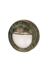 Aged brass outdoor recessed step light - Exterior path & step lighting by Moretti Luce
