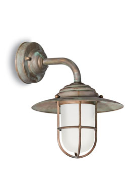 Chalet outdoor wall light in antique brass - Exterior wall lights by Moretti Luce