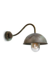 Circle outdoor wall lamp with gooseneck arm - Exterior wall lights by Moretti Luce