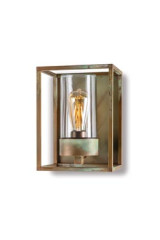 Cubic large wall lamp in antique brass lantern - Exterior wall lights by Moretti Luce