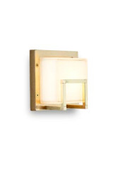 Ice cubic wall lamp in natural brass - Exterior wall lights by Moretti Luce