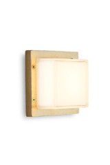 Ice Cubic outdoor wall lamp natural brass finish - Exterior wall lights by Moretti Luce