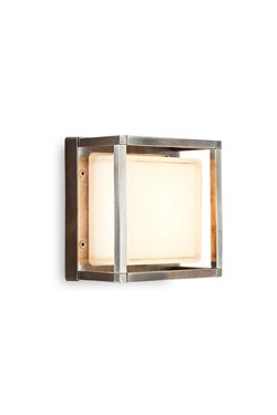 Ice Cubic outdoor wall lamp with nickel frame - Exterior wall lights by Moretti Luce