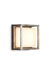 Ice Cubic outdoor wall lamp with nickel frame - Exterior wall lights by Moretti Luce