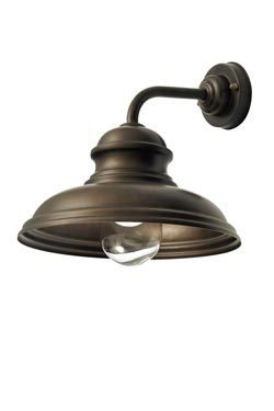 Large outdoor wall lamp in burnished brass - Exterior wall lights by Moretti Luce