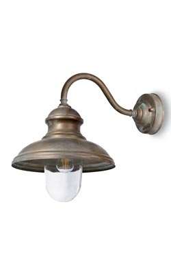 Little Mill vintage outdoor wall lamp with gooseneck arm - Exterior wall lights by Moretti Luce