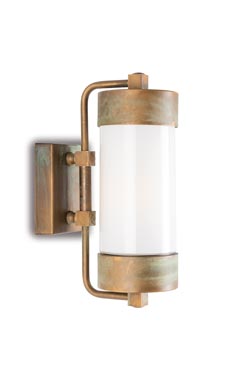 Silindar opal glass lantern wall lamp - Exterior wall lights by Moretti Luce