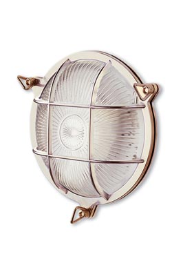 Tortuga outdoor silver round wall lamp - Exterior wall lights by Moretti Luce