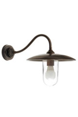 Trasimeno outdoor wall lamp swan neck arms country style - Exterior wall lights by Moretti Luce
