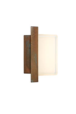 Ice Cubic applique d'extérieur carrée laiton vieilli