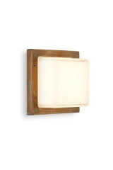 Ice Cubic applique d'extérieur carrée laiton vieilli - Applique d'extérieur by Moretti Luce