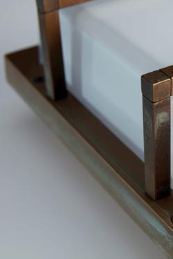 Ice Cubic applique d'extérieur rectangle finition nickel