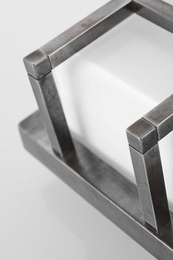 Ice cubic applique vintage finition nickel