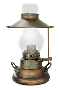 Lampe à pétrole en laiton patiné - Montagne by Moretti Luce