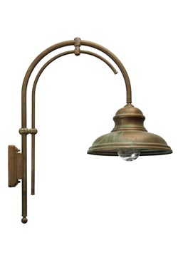 Mill applique d'extérieur en laiton vieilli - Applique d'extérieur by Moretti Luce