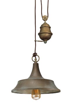 Atelier counterweight pendant, country style - Pendants by Moretti Luce