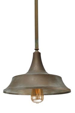Atelier flared bell pendant on rod - Pendants by Moretti Luce