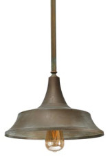 Atelier flared bell pendant on rod - Pendants by Moretti Luce