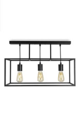 Cubic3 three-light pendant in black metal - Pendants by Moretti Luce