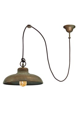 Samoa antique brass remote pendant - Pendants by Moretti Luce