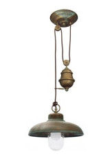 Samoa counterweight pendant in aged brass - Pendants by Moretti Luce