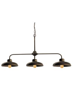 Samoan 3 lights pendant lamp in burnished brass - Pendants by Moretti Luce