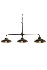 Samoan 3 lights pendant lamp in burnished brass - Pendants by Moretti Luce