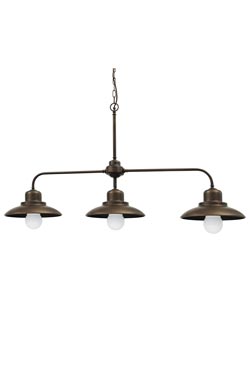 Triple pendant lamp in antique brass - Pendants by Moretti Luce
