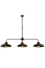 Samoa suspension 3 lumières en laiton bruni - Suspension by Moretti Luce