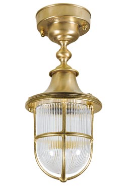 Santorini plafonnier d'extérieur doré inspiration croisière - Plafonnier d'extérieur by Moretti Luce
