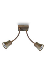 Silene applique 2 spots en laiton vieilli - Spot by Moretti Luce