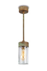Silindar long plafonnier d'extérieur cylindrique en verre transparent - Plafonnier d'extérieur by Moretti Luce