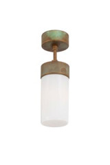 Silindar plafonnier d'extérieur cylindrique en verre opale - Plafonnier d'extérieur by Moretti Luce
