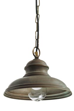 Suspension d'extérieur en laiton vieilli sur chaîne - Suspension d'extérieur by Moretti Luce