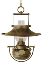 Suspension lampe à pétrole en laiton patiné - Montagne by Moretti Luce