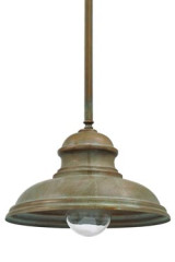 Suspension sur tige d'extérieur sur tige en laiton vieilli - Suspension d'extérieur by Moretti Luce