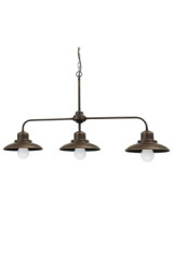 Suspension triple en laiton antique - Suspension by Moretti Luce