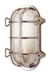 Tortuga applique d'extérieur ovale finition argenté - Applique d'extérieur by Moretti Luce