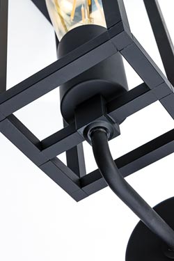 Cubic Black Lantern wall lamp
