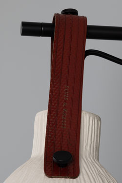 Applique en céramique rainurée blanche Nagi