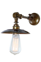 Applique en laiton antique Porter - Applique by Mullan