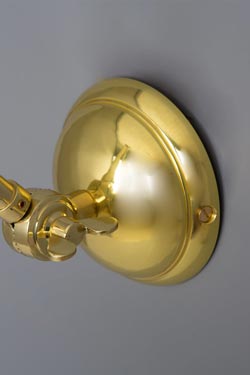 Applique en laiton brillant et verre prismatique Rebell