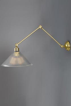 Applique en laiton brillant et verre prismatique Rebell - Applique by Mullan