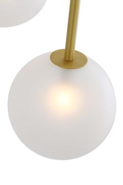 Athens lustre 18 lumières globes de verre satiné blanc