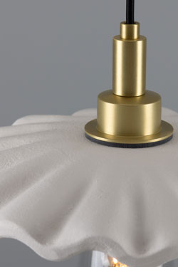 Kirhii wavy ceramic bathroom pendant light