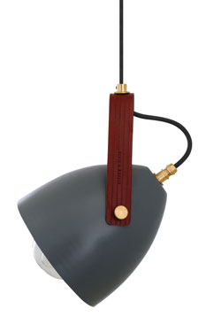 Lambeth grey metal bathroom pendant light